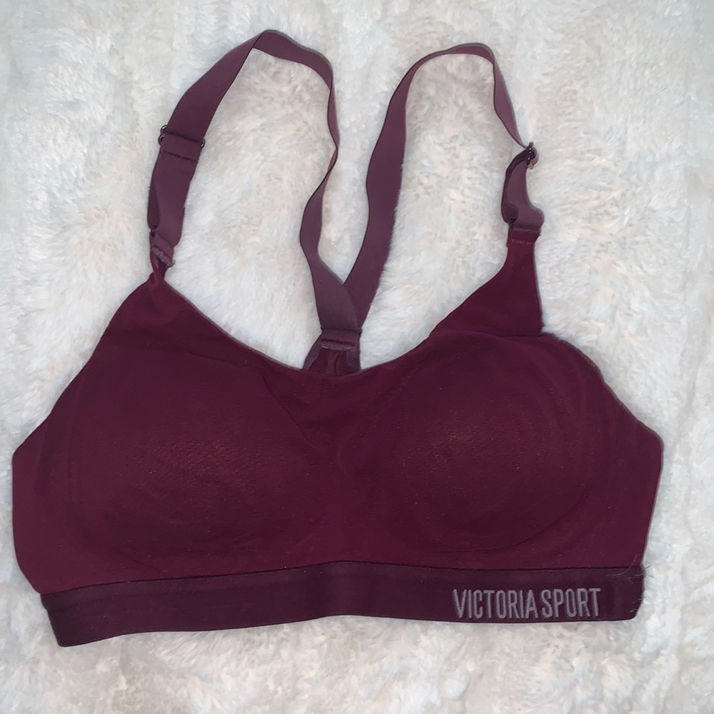 Maroon sports bra